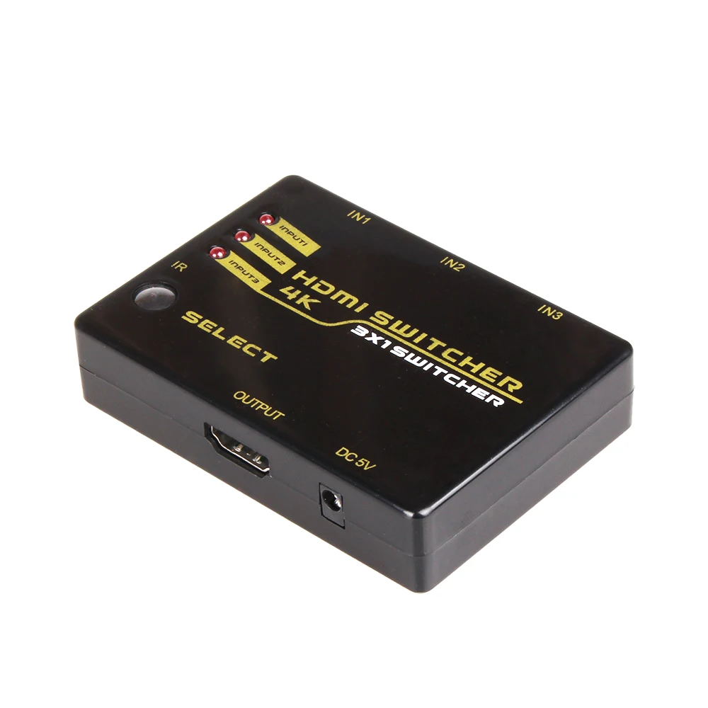 HDMI переключатель мультимедийный 3 порта Full HD 4K V1.4 1080P 3D видео в 1 выход