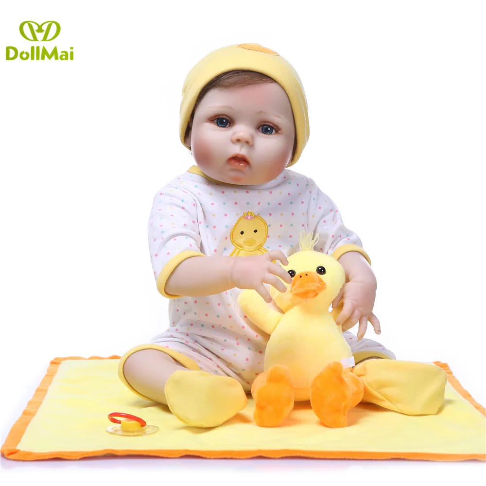 Bebes reborn BJD настоящие куклы для маленьких девочек 23 &quot57 см полностью силиконовые