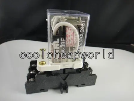 JQX 38F DC 12V 40A 11 Pin 3PDT катушечное реле питания с разъемом|relay contact|relay ssrpower body |