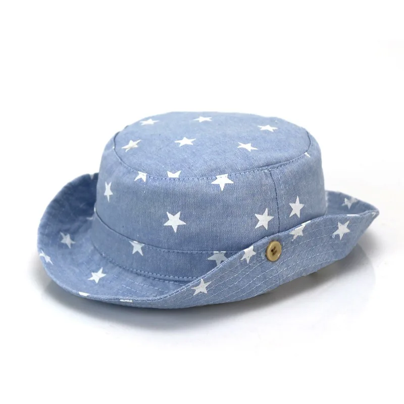 Baby Soft Denim hat 2020 Fashion Cotton Summer Sun Hat Infant Boys Girls Bucket Star cowboy Tractor Caps | Детская одежда и обувь