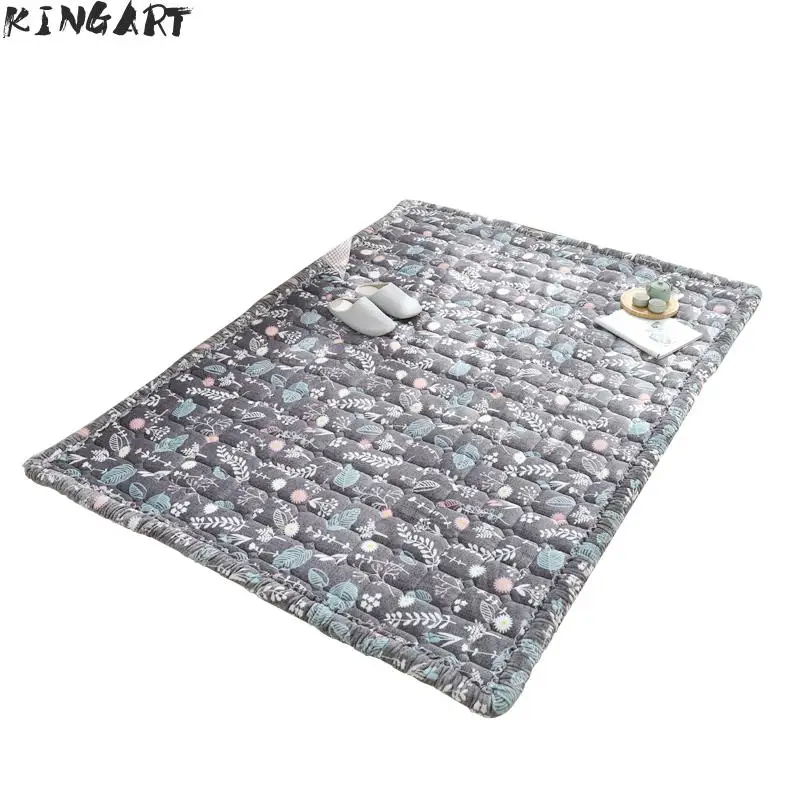 Плюшевый ковер для новорожденных красочный спальни прикроватное одеяло и коврик
