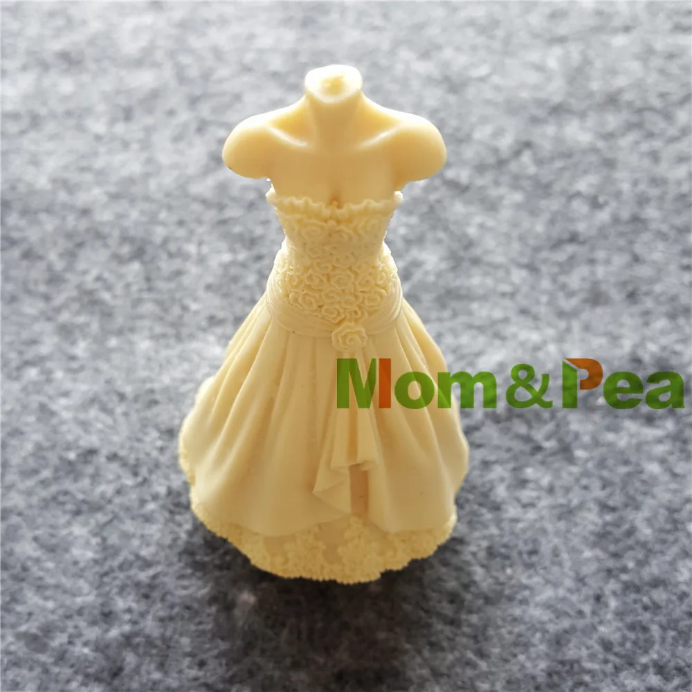 Силиконовая форма для платья Mom & Pea MP157 бесплатная доставка украшение торта 3D