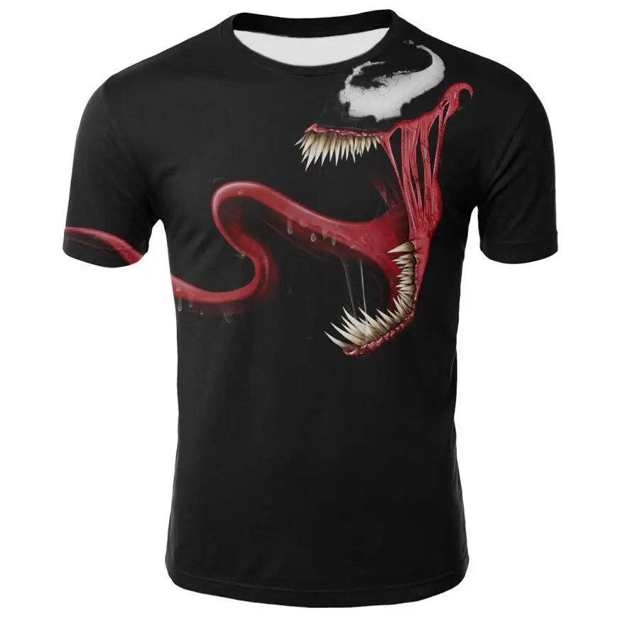 WBDDT Venom футболки 3d для мужчин Том Харди герой Marvel Топ Harajuku Carnage тройник уличная Прямая негабаритных мужчин s GraphicTees