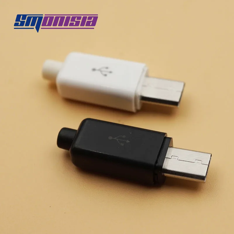 200 комплектов 4 в 1 Micro USB 5PIN штекер розетка порт 0 8 мм длинные терминалы Разъемы