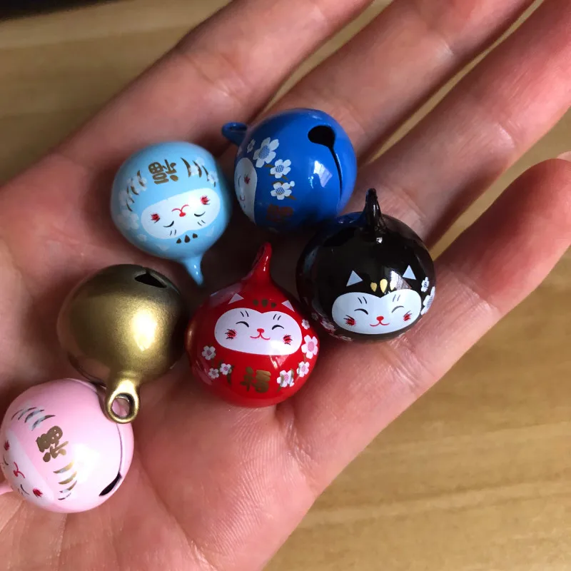 5 шт счастливый кот DIY ручной работы Maneki Neko Sakuran Фортуны колокольчики медные