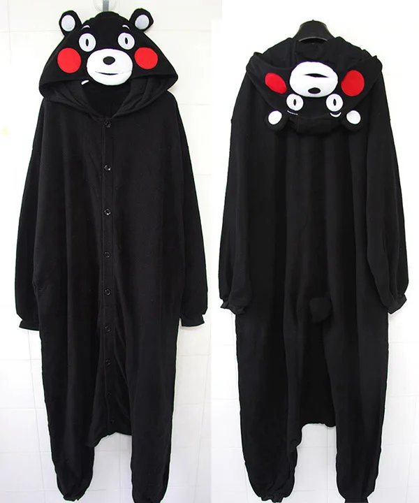 Kigurumi Пижама с животными Kumamon для взрослых и подростков женская пижама забавная