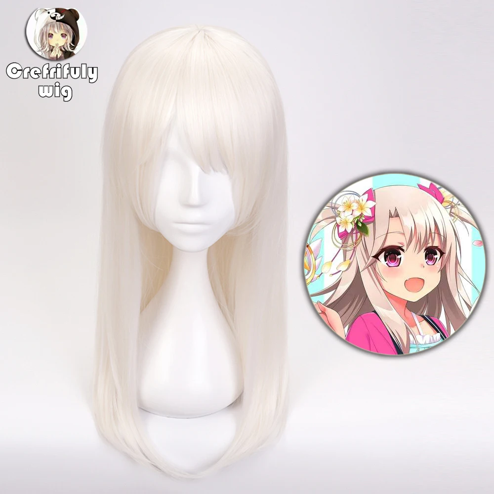 Fate/kaleid liner Косплэй парик 60 см Illyasviel von Einzbern Fate Stay Night синтетические волосы Хэллоуин