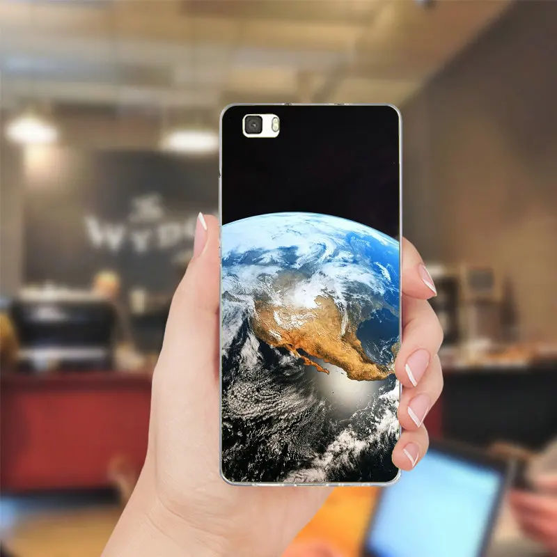 Земля Космос цифрового искусства для huawei P8 P9 P10 Lite Коврики 10 Pro Y3 Y5 Y6 II Y7 Honor 6X 7X 9