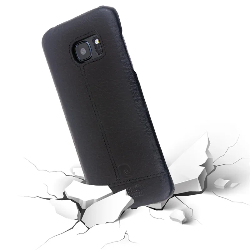 Luxury Pierre Cardin for Samsung Galaxy S7 edge Authentic Genuine Leather Vintage Cover Case Edge hard |