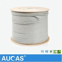 aucas high speed cat6 lan cabe 50m 100m 305m ftp ethernet network shielded cable pure copper hdpe jacket free shipping