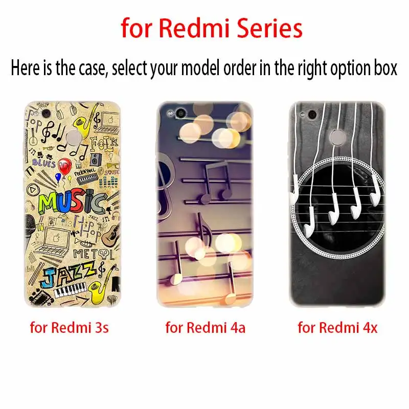Силиконовый прозрачный чехол со старой музыкальной нотой для Xiaomi Redmi 9A 8A 7A 6A 9AT note 9