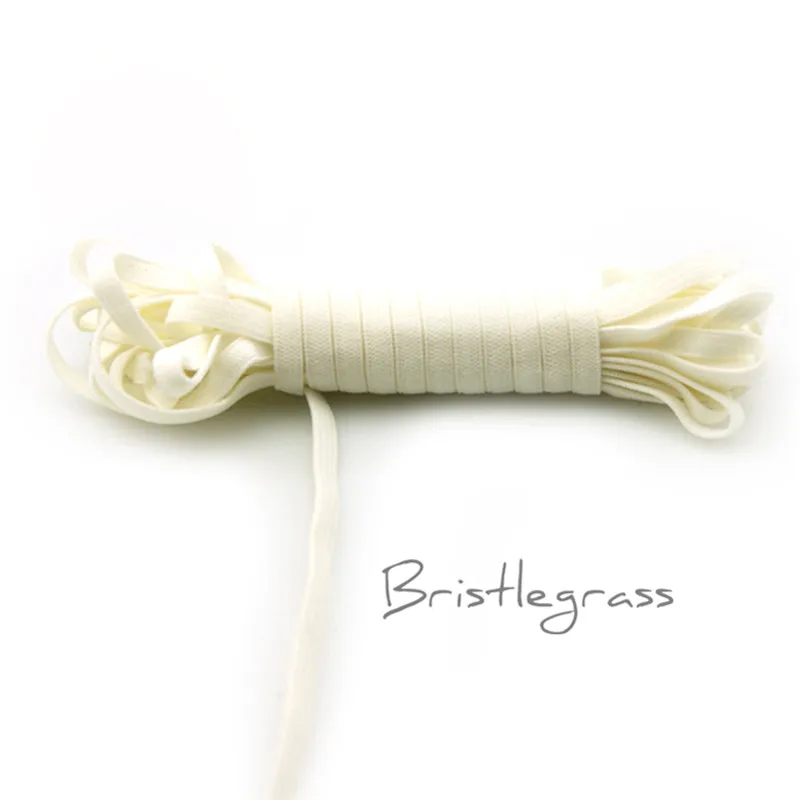 BRISTLEGRASS 5 ярдов 4 мм античный белый сплошной цвет обтягивающие резинки спандекс