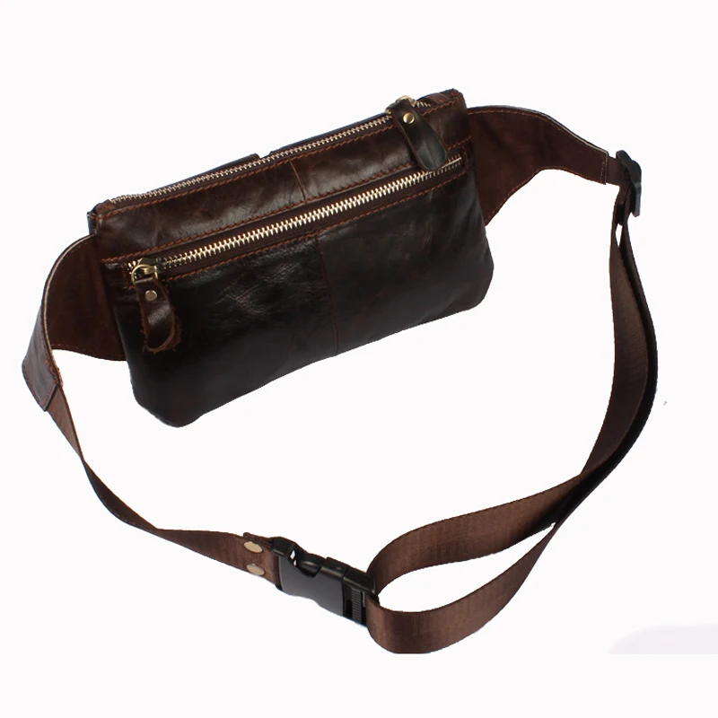 Груди пакет моды натуральная кожа сумка поясная для мужчин мужской Малый Засов