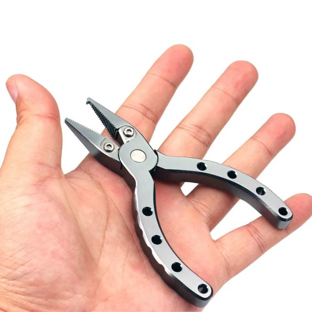 

Mini Portable Aluminum Alloy Fishing Pliers Braid Cutter Split Ring Pliers Hook Remover Outdoor Fishing Tackle Tool Dropshipping