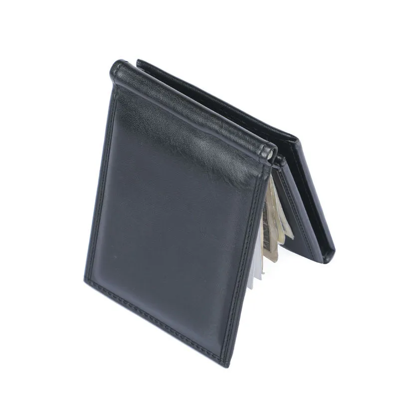 XZXBBAG Мужская мода застежка короткие Зажимы для денег три складки больше