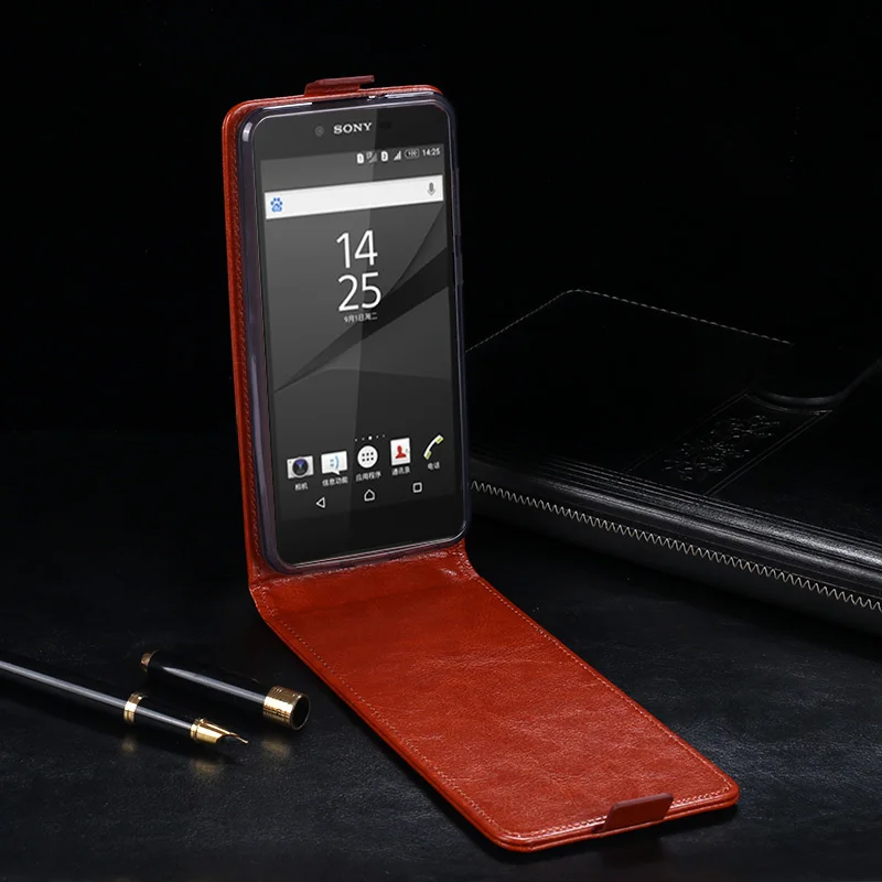 Itgoogo для sony Xperia Z5 Премиум чехол Роскошный кожаный флип плюс телефон задняя крышка