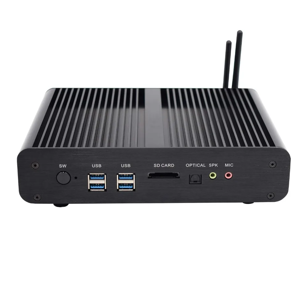 Настольный ПК безвентиляторный мини-ПК 2 RS232 COM поддержка DIY SSD Intel Core i7 5500U HD Graphics 5500