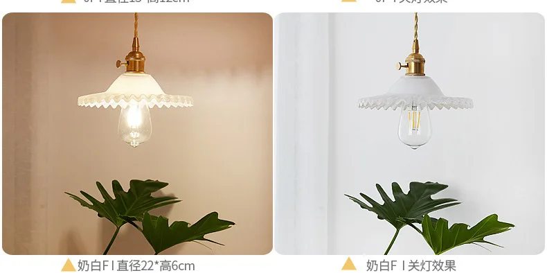 Glass Pendant Light Nordic Pendant Lamp Copper Lamp Brass Creative Minimalist E27 Transparent Lampshade For Restaurant Light