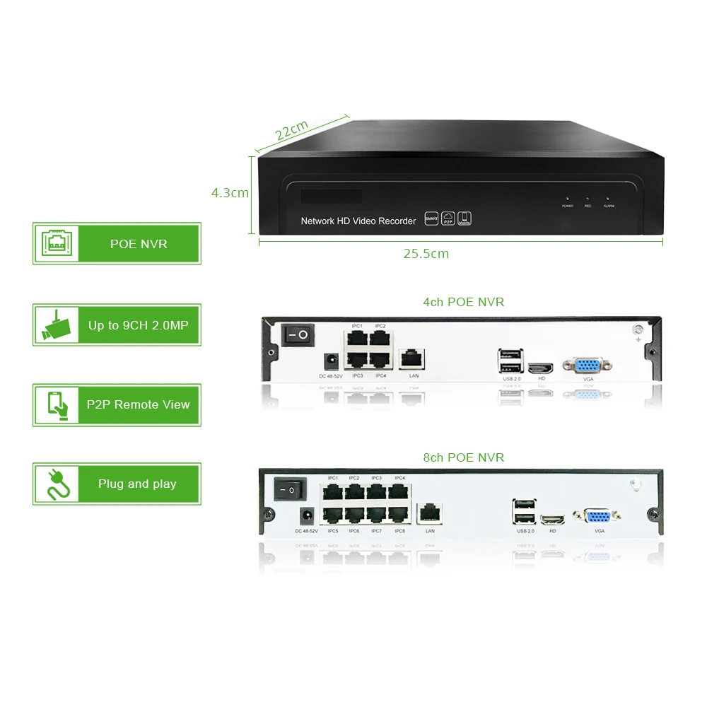 4ch 1080P POE аудио комплект H.265 система видеонаблюдения 8ch NVR 2MP внутренняя IP камера Встроенный микрофон видеонаблюдения P2P G. Craftsman
