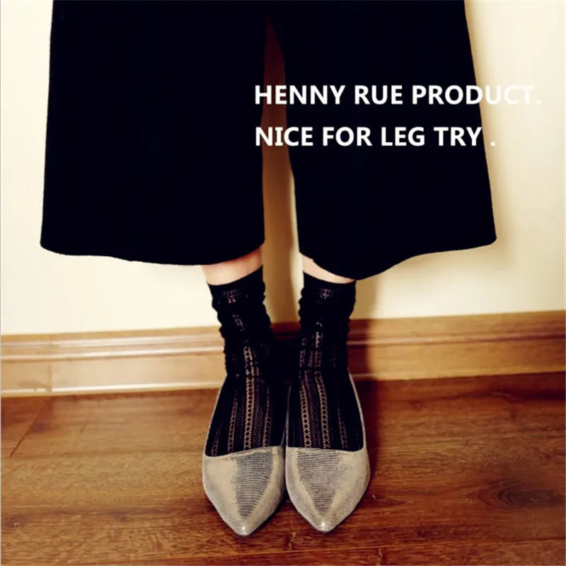 Летние Японские Женские пикантные сетчатые кружевные носки в стиле ретро