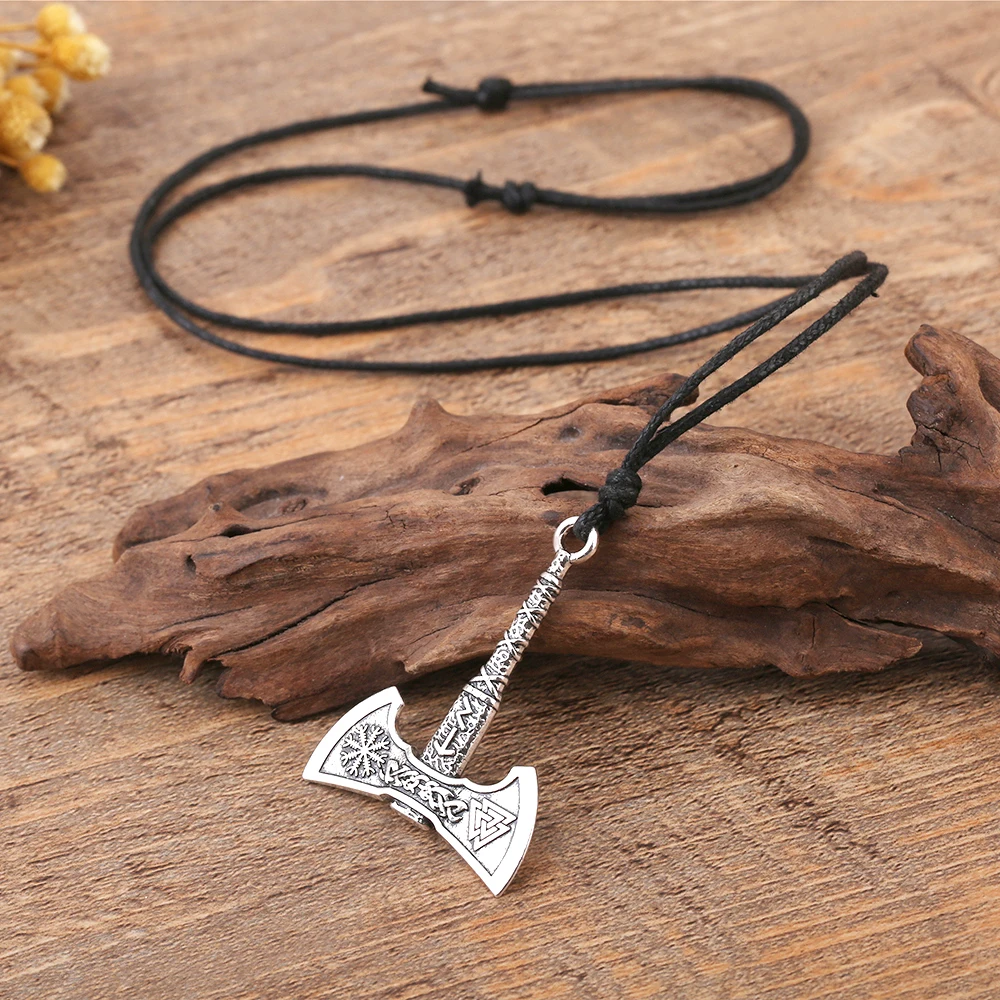 Davapara Viking Valknut и Vegvisir Компас подвеска в виде топора ожерелье Прямая поставка