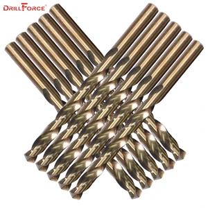 Набор кобальтовых сверл Drillforce Tools M35, стандартный набор сверл 1,0-10 мм для сверления на закаленной стали, чугуне и нержавеющей стали