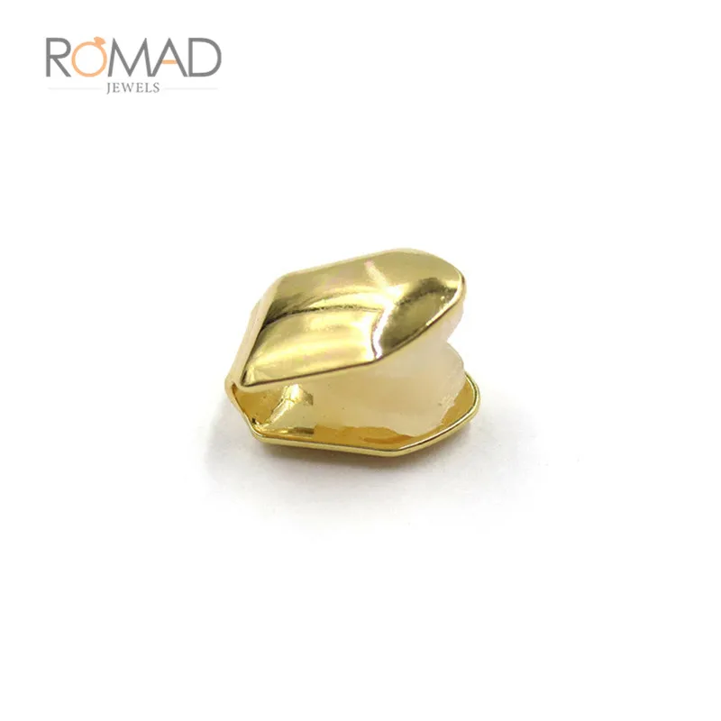 one gold Черный золотой серебряный цвет хип-хоп ЗУБЫ Grillz Top& Bootom Groll Зубы вампира ювелирные изделия лучший подарок на Хэллоуин Z4 - Окраска металла: one gold
