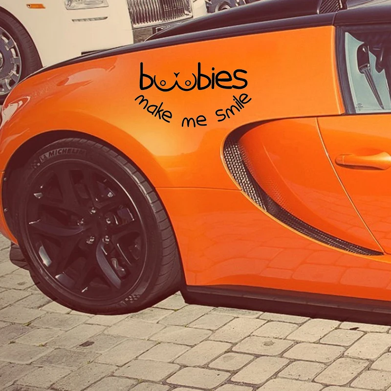 Boobies Make Me Smile модная Личность креативная забавная шутка Новинка Автомобильная