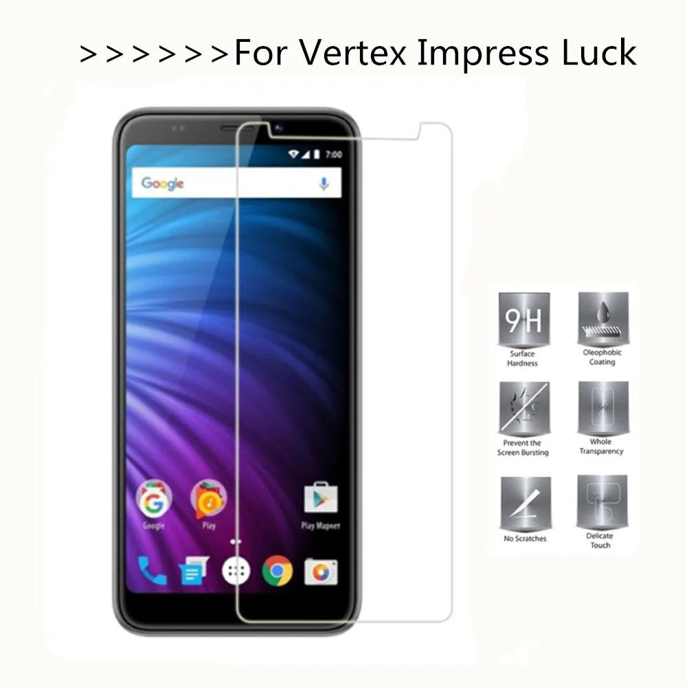 2.5D Закаленное стекло для Vertex Impress Luck защитная пленка 9H Взрывозащищенная защита ЖК