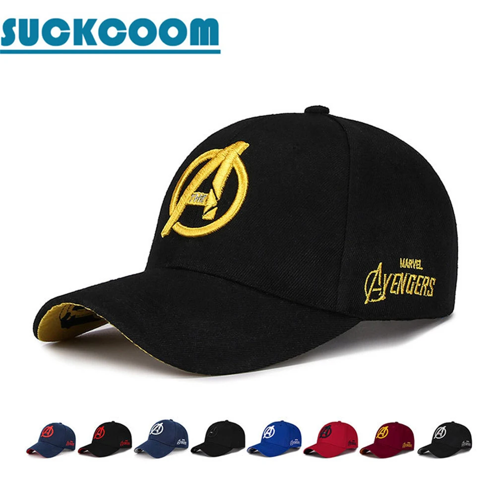 SUCKCOOM унисекс Marvel Мстители логотип вышивка повседневные походные бейсболки для