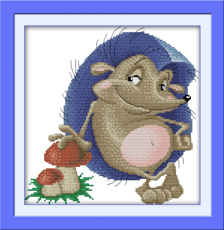 Набор для вышивки крестиком Little hedgehog Рисунок 14 карат 11 вышивка холстом ручная