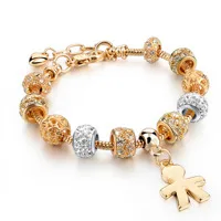Szelam полые мяч браслет для женщин золото цвет браслеты Винтаж Jewelry SBR160023