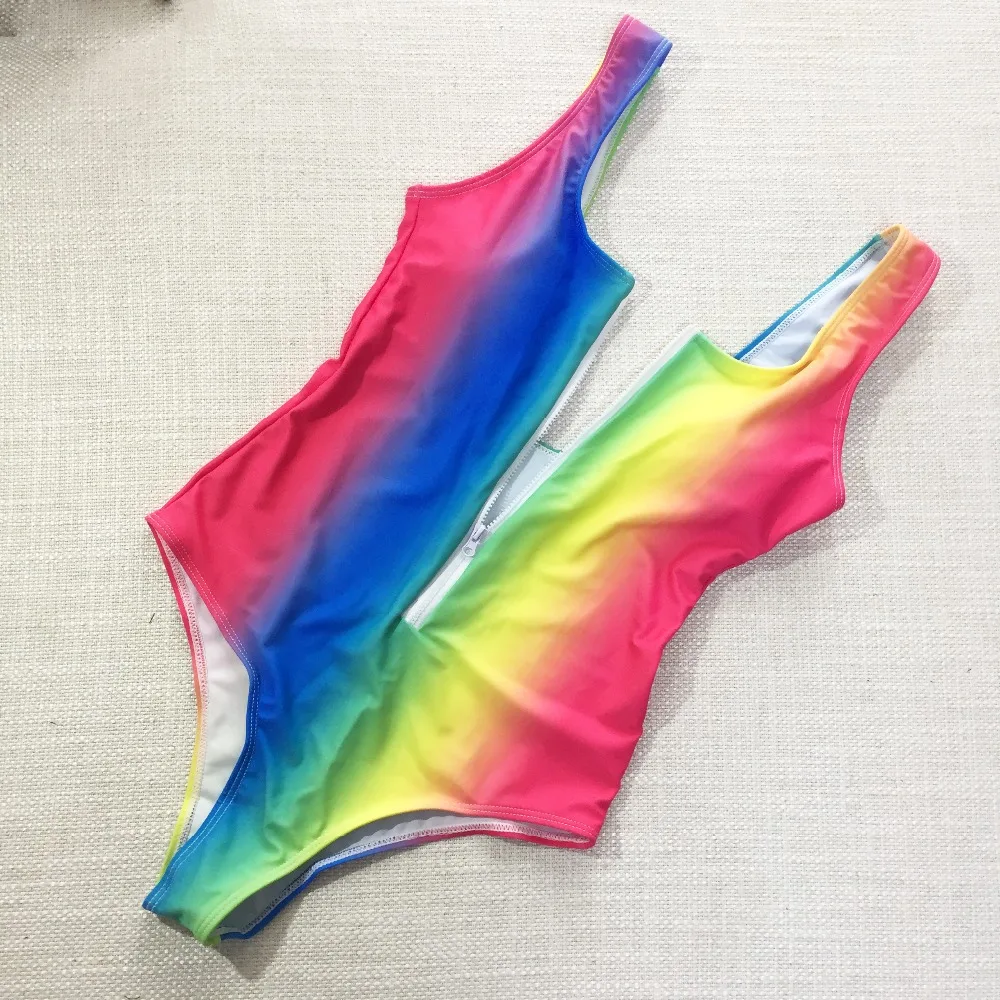 Купальник цвета радуги с принтом 2017|swimwear swimming|swimwear brandswimwear one piece |