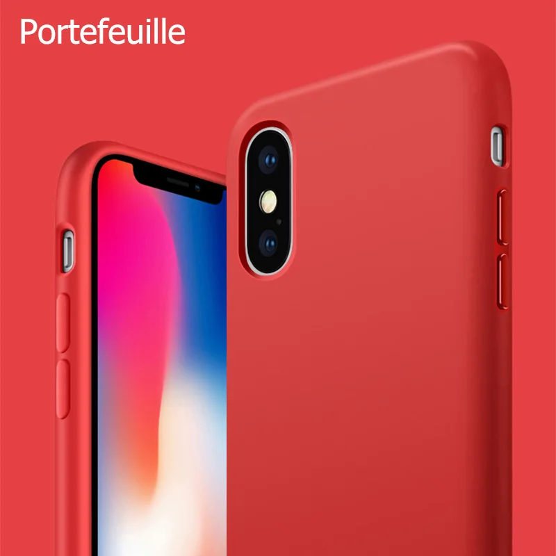 Portefeuille для iPhone 7 Чехол жидкий силиконовый гель Резина противоударный задняя