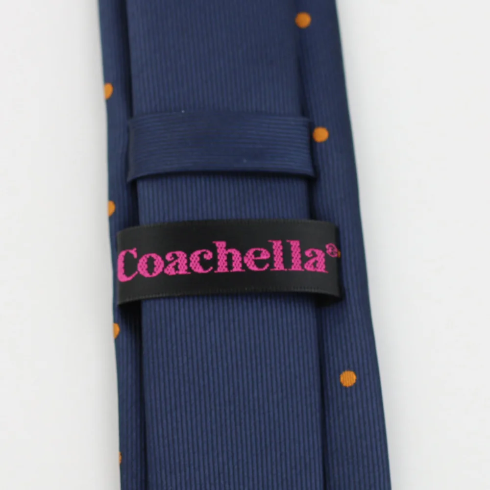 Галстуки Coachella темно-синий галстук контрастный темно-синий с золотистым желтым галстуком в горошек жаккардовый галстук обтягивающий галстук 6 см