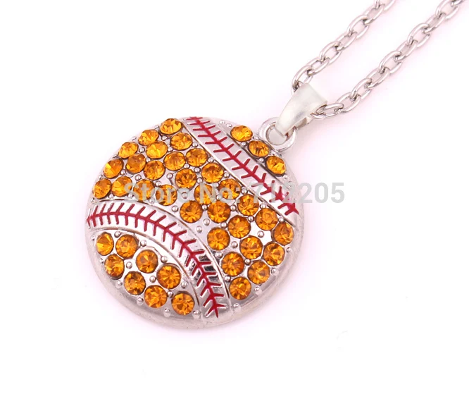 Новый продукт 10 шт цинковый сплав родий Софтбол проложить хрустальный