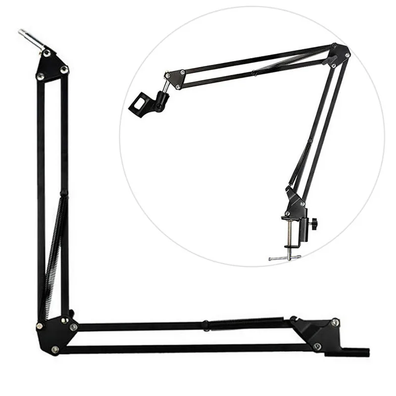 Mic Arm Stand Microphone Suspension Boom Scissor Holder For Studio Broadcast PN Drop Shipping Support images - 6