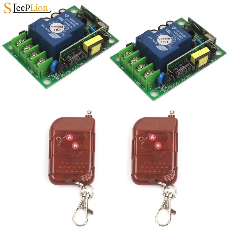 Sleeplion 315/433 МГц RF Беспроводной дистанционного Управление реле 85 250V 110V 220V 30A 2