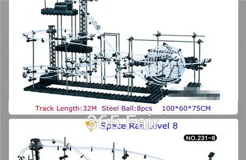 Уровень 1-9 Игрушка американские горки DIY Spacewarp Spacerail Warp Drive Space Orbitor P2