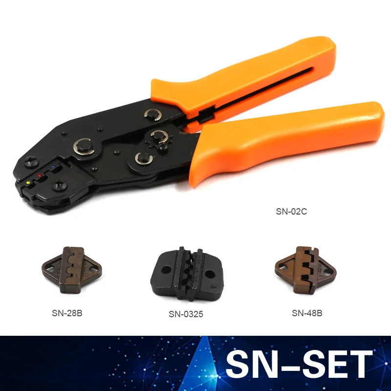 Цветные SN-48BS SN-28B щипцы kablo kesici обжимные плоскогубцы Кабельные инструменты обжимные плоскогубцы резак для проводов alicate crimpador alicates - Цвет: Pliers SN-SET