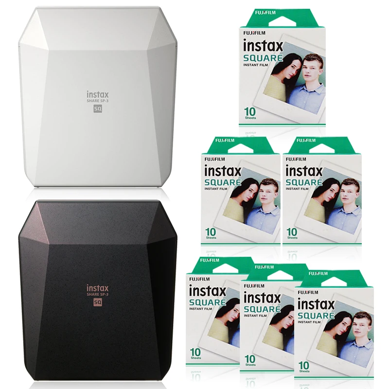 Fujifilm Instax Share SP-3 Smartphone Photo Printer + Fuji Square White Edge Instant Film for iOS Android | Электроника