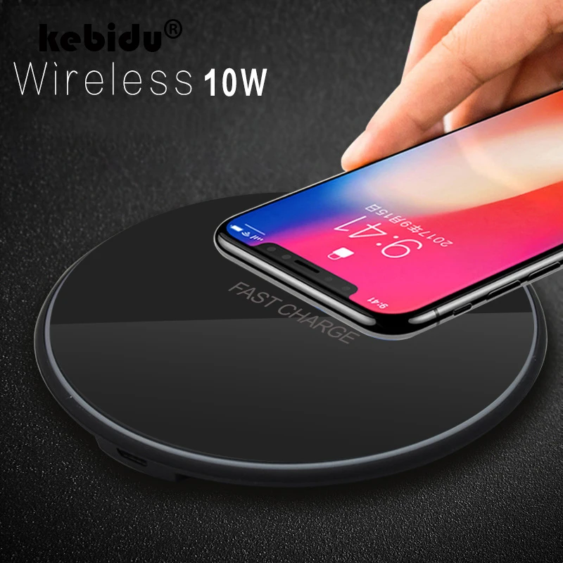 Быстрое беспроводное зарядное устройство kebidu 10 Вт для Samsung Galaxy S9 S8 S7 Note 9 Edge USB