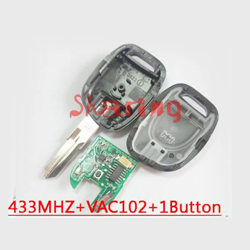 1 кнопка дистанционного ключа для Reanult Clio Kangoo Master PCF7946 чип 433 МГц NE73/VAC102 Blade (5