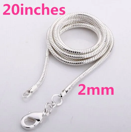 Акция C03! Ожерелье с серебряным покрытием модные серебряные ювелирные изделия