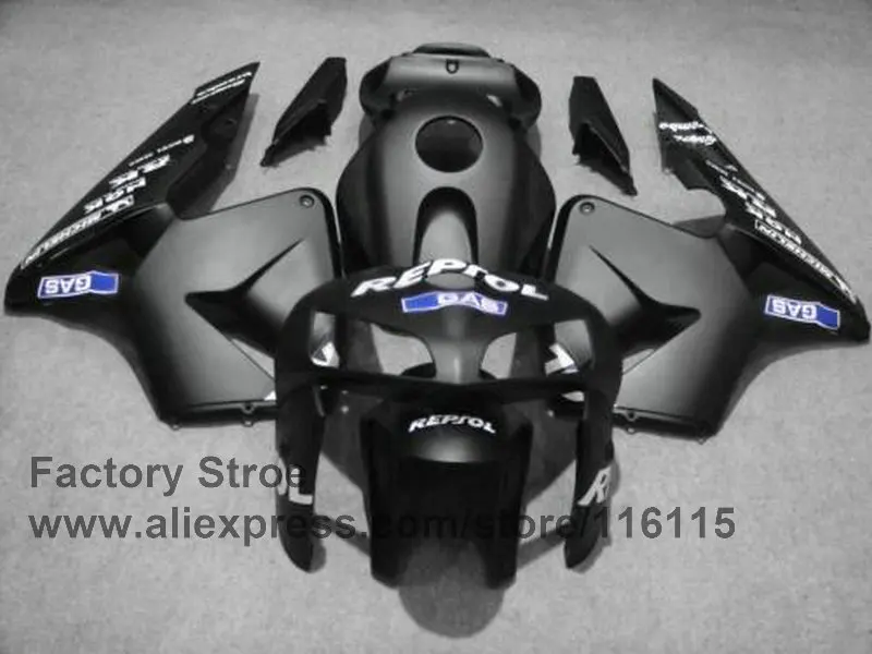 Литье под давлением для HONDA CBR600RR обтекатели комплект 2005 2006 CBR 600 RR 05 06 матовый черный repsol обтекатель