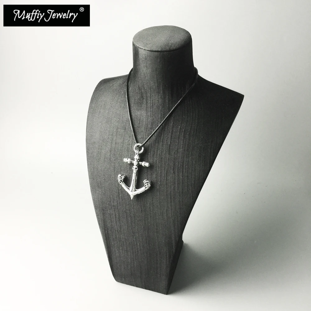 Ожерелье из кожаного шнура с якорями ювелирное изделие в Европейском стиле панк