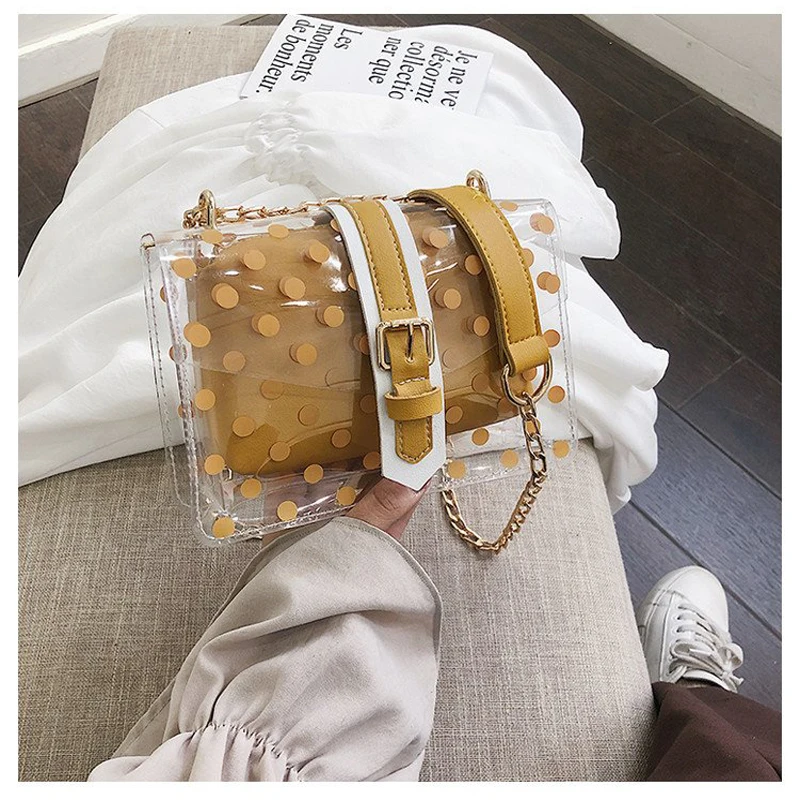 2019 модная новинка Прозрачная квадратная сумка высокого качества из ПВХ женская