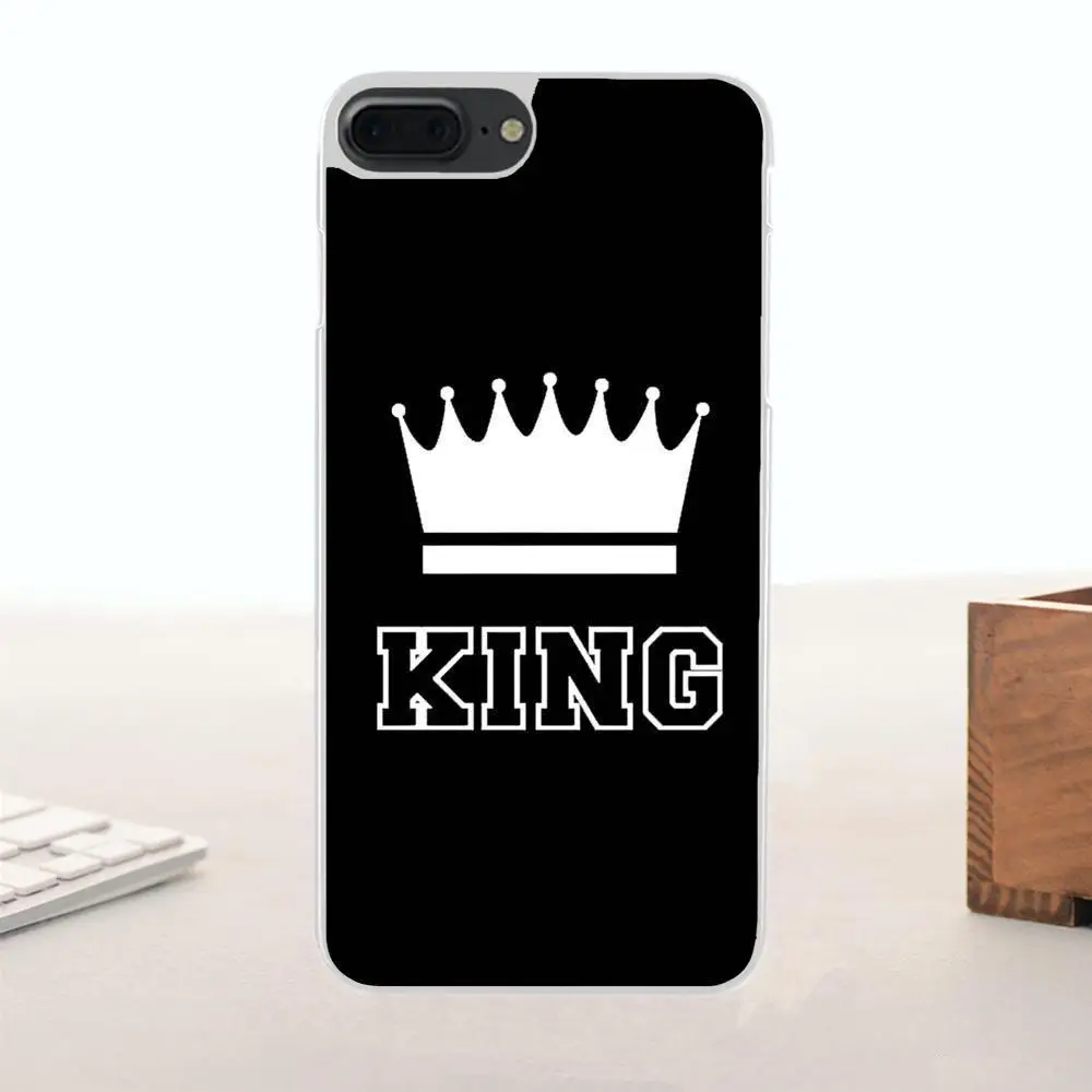 Bixedx для Apple iPhone 4 4S 5 5C SE 6 6S 7 8 Plus X задний Чехол телефона King Queen 01 брендовая пара |