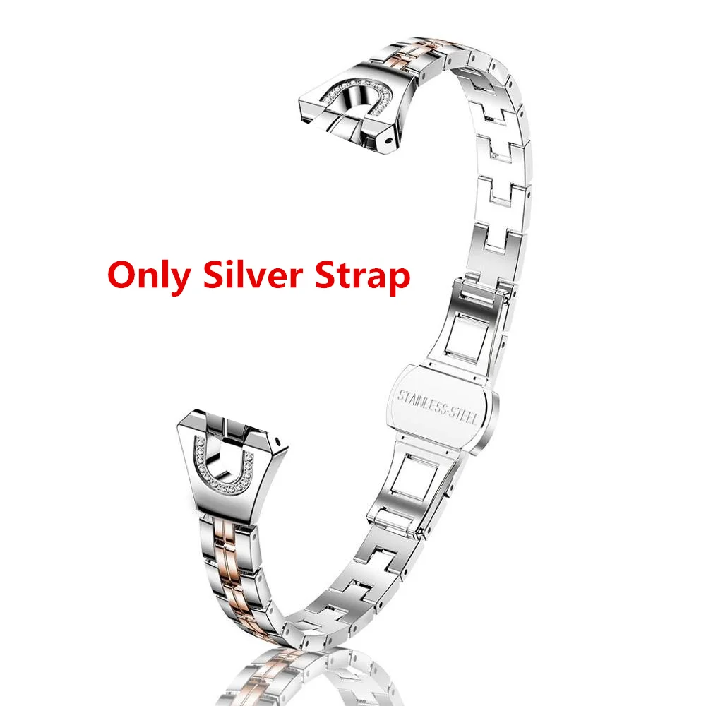 Only Silver Strap H8 смарт-браслет для женщин, смарт-браслеты для измерения артериального давления, фитнес-браслет, электронный браслет для здоровья - Цвет: Only Silver Strap
