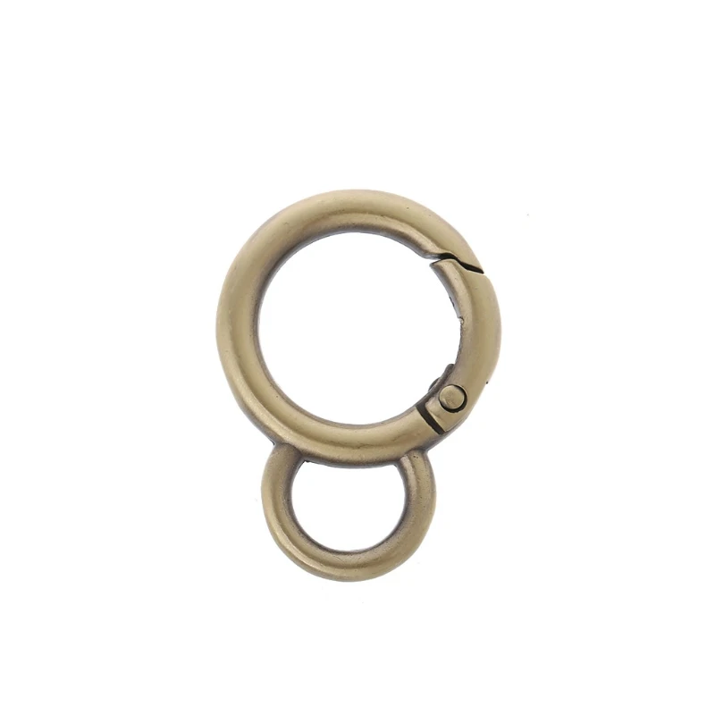 Metal Snap Clip Trigger Spring Gate 8 Rings Key Buckles Bag Accessories
